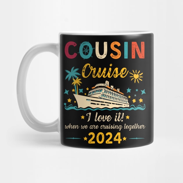 Funny Cousin Cruise 2024 Retro Family Matching Reunion Trip by AimArtStudio